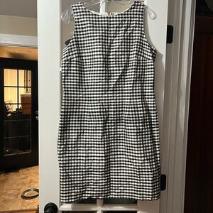 Ann Taylor Monochrome Checkered Mini Dress